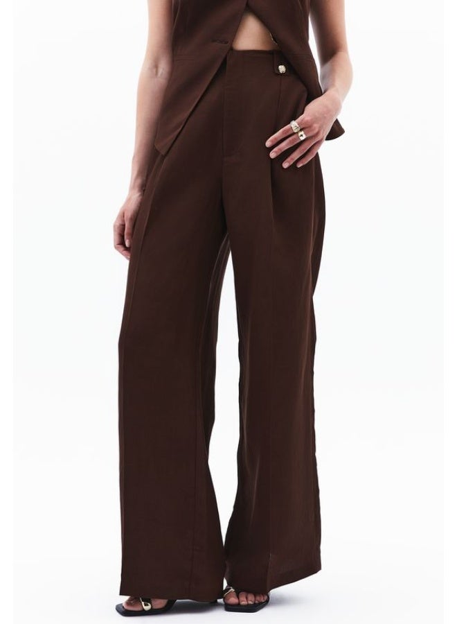 OXXO Linen Blend Wide-Leg Pants - Image 4
